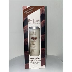 BEFINE FOOD SKIN CARE NIGHT CREAM 1.7 OZ  /50 ml with cocoa ,millet & rice bran